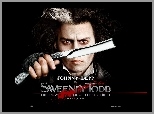 Johnny Depp, dłoń, Sweeney Todd, brzytwa